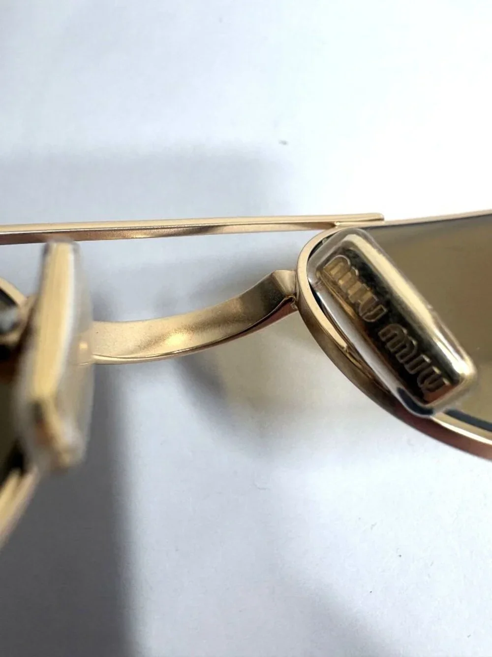 Miu Miu 52mm Oval Sunglasses in Ancient Gold/Brown